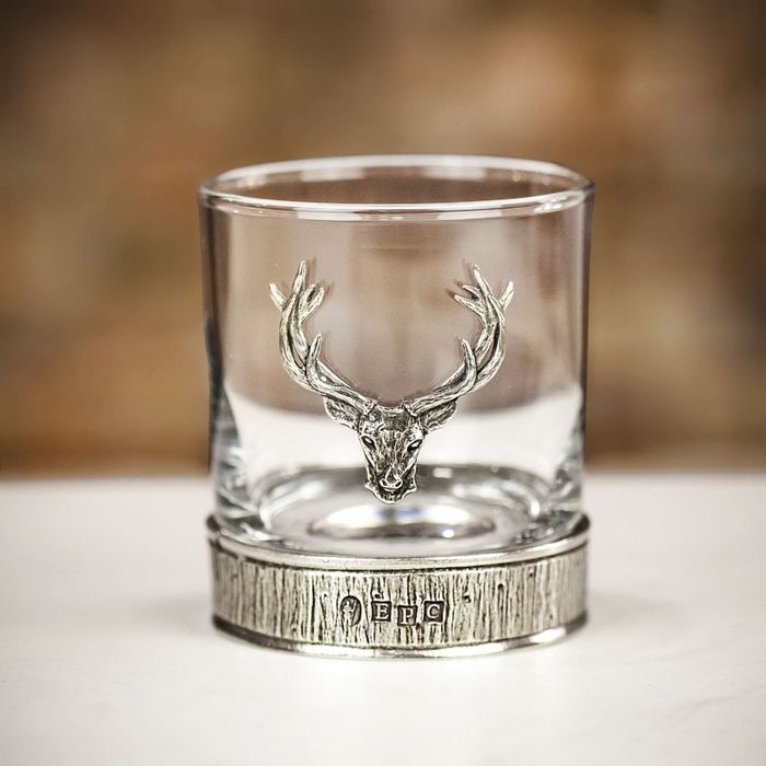 English Pewter Co Majestic Stag Single Whisky Glass Tumbler main product photo