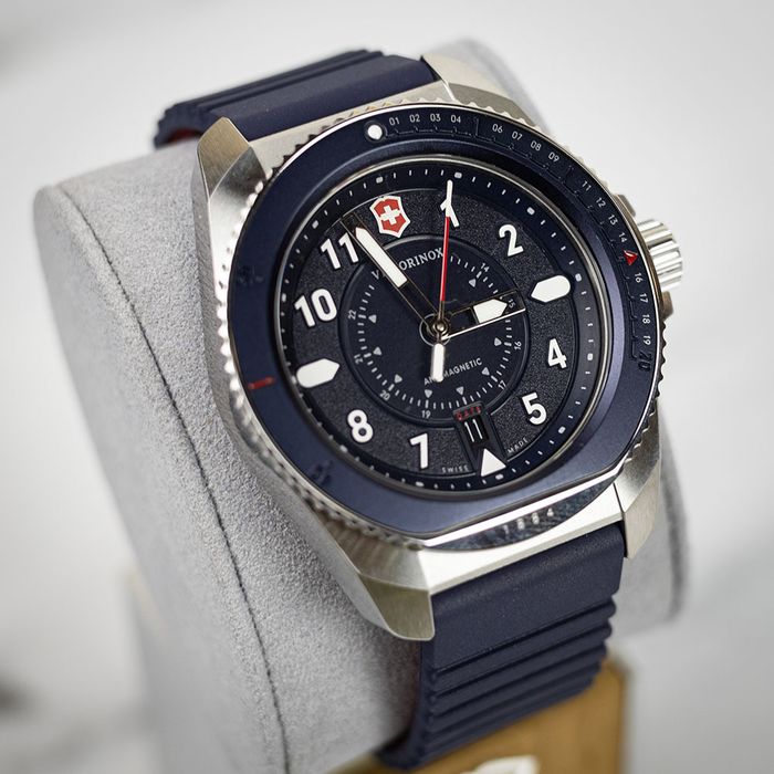 Victorinox Journey 1884 43mm Watch - Blue Dial, Blue Rubber Strap main product photo