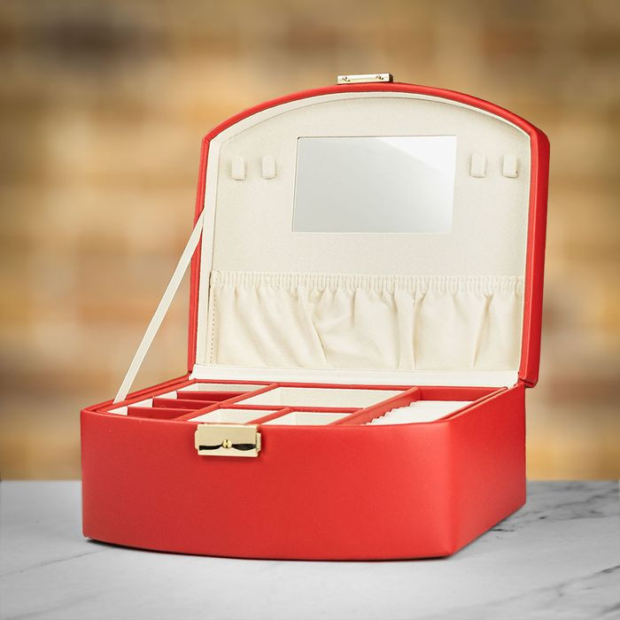 Mele & Co Cathleen Leather Jewel Case - Red main product photo