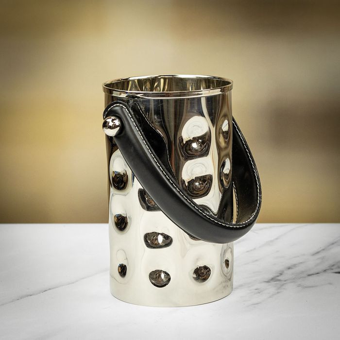 Culinary Concepts Bottle Holder With Black Leather Handle main product photo