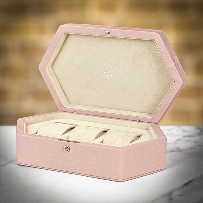Rapport London Hexagonal Watch Box - Pink main product photo