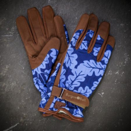 Burgon &amp; Ball Love the Glove Women&#039;s Gardening Gloves - Oak Leaf Navy