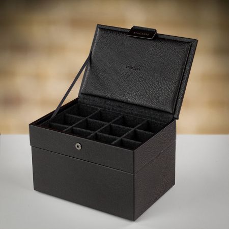 Stackers Black Mini Watch &amp; Cufflink Box