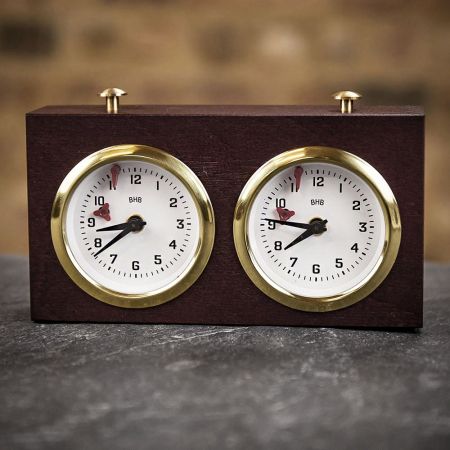 BHB Wooden Turnier Chess Clock - Dark Wood
