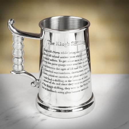English Pewter Co Kings Shilling Tankard  - 1 Pint