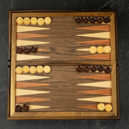 Dal Rossi 3 in 1 Chess, Checkers and Backgammon Flip Top Set - Medium