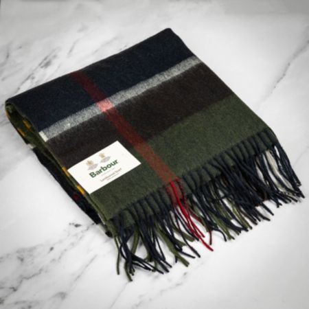 Barbour Wool Large Tartan Scarf
