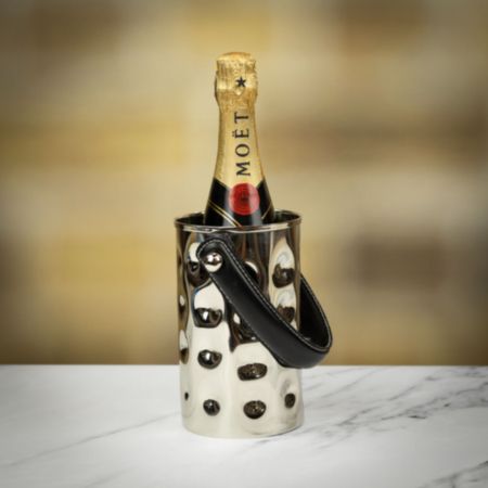 Culinary Concepts Bottle Holder With Black Leather Handle