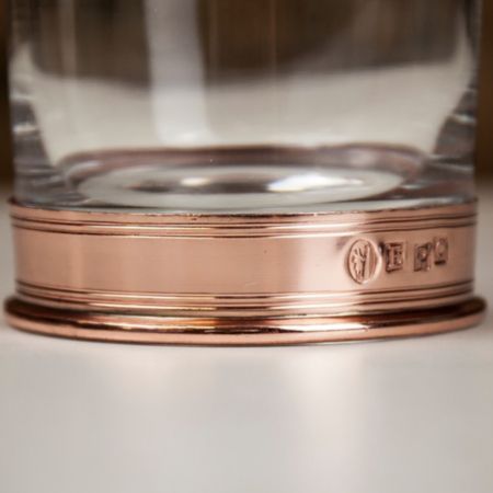 English Pewter Co Single Copper Whisky Glass Tumbler - 11oz