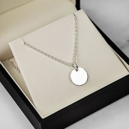 Farrar &amp; Tanner Sterling Silver Medium Round Drop Pendant Necklace