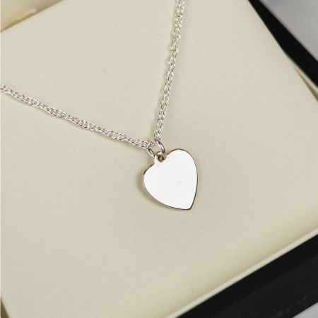 Farrar &amp; Tanner Sterling Silver Small Heart Pendant Rope Necklace