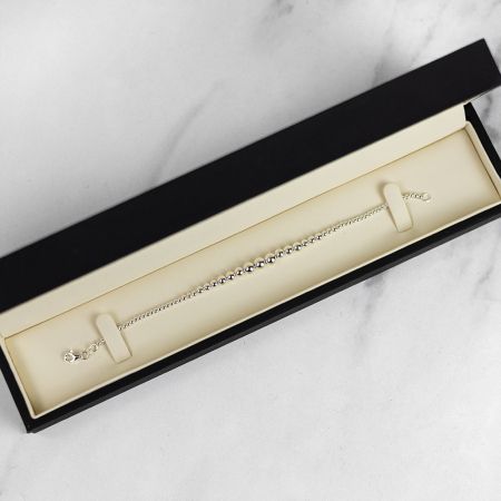 Farrar &amp; Tanner Sterling Silver Graduated Bead Bracelet - 7.5”